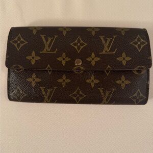 Louis Vuitton Monogram Wallet in Brown and Gold